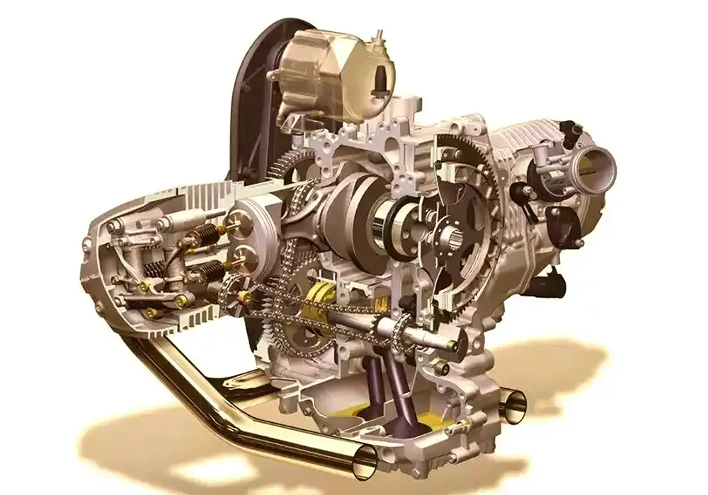 오토바이 동력 전달 및 기어 변속 시스템