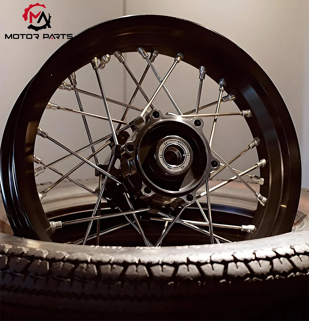 Motorcycle wheel spokes